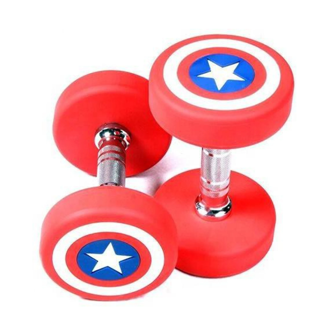 Extreme Fit Captain America Premium Rubber Coated Dumbbell